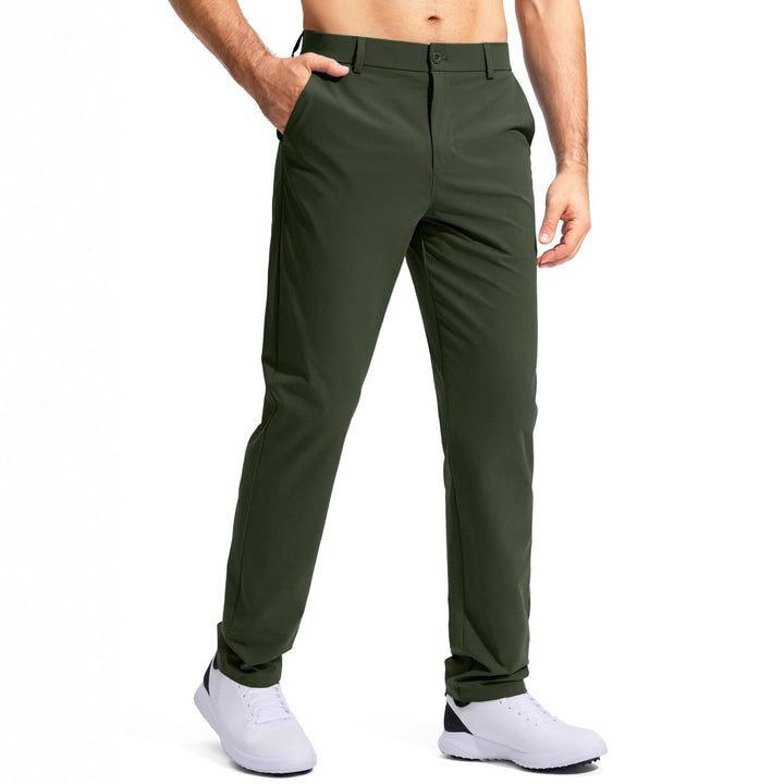Herren nan elastische Golftwill-Hose mit geradem Schnitt, knitterfreiem Material und verdeckter Reißverschlusstasche Echo Archiv