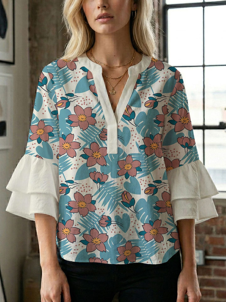 Damen Bluse mit wunderschönen floralem Design Echo Archiv