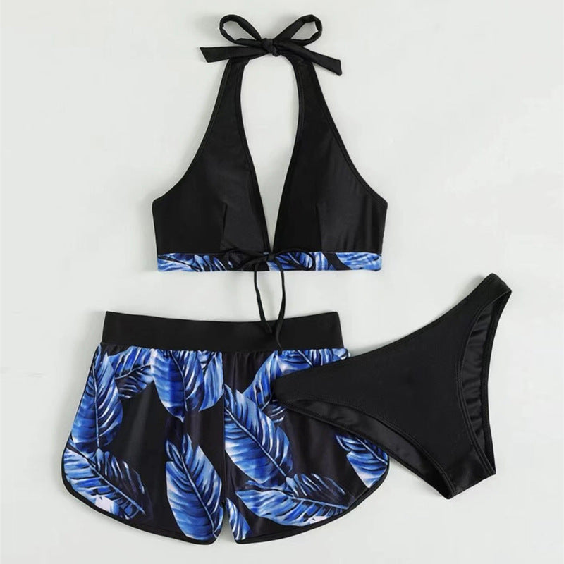 Damen Bikini-Top mit abnehmbaren Trägern und modischen Shorts Echo Archiv