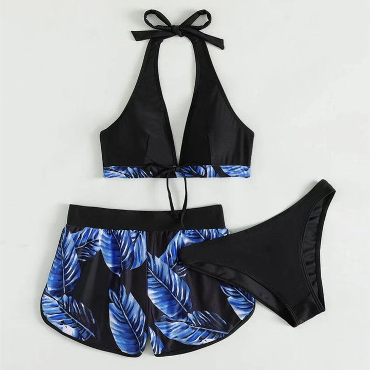 Damen Bikini-Top mit abnehmbaren Trägern und modischen Shorts Echo Archiv