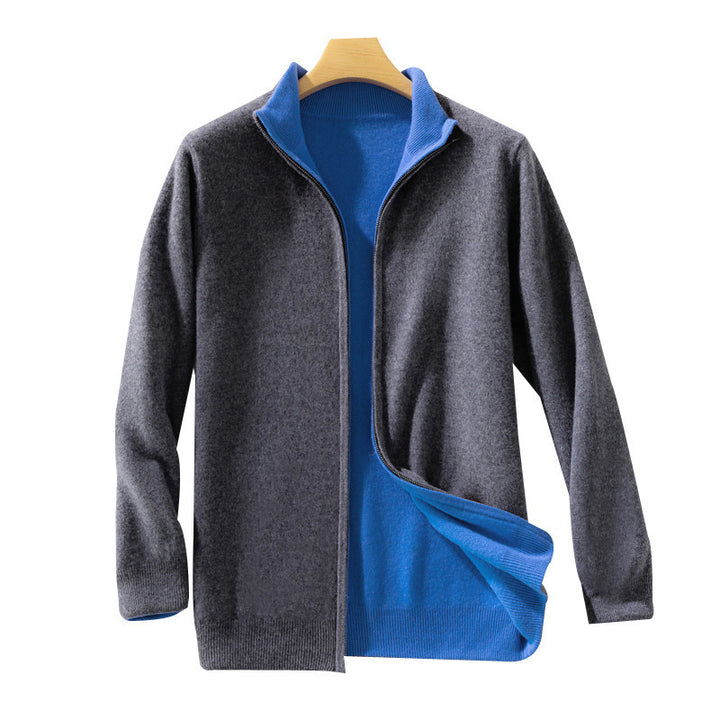 Damen Kurzgeschnittener Zip‑Strickcardigan mit Stehkragen und kaschmirähnlicher Weichheit Echoarchiv