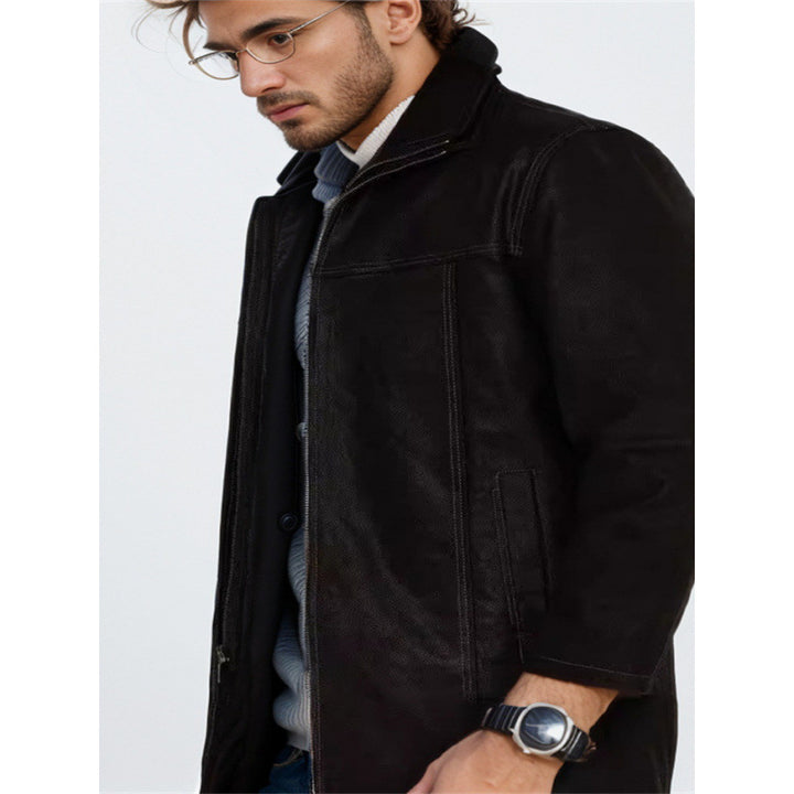 Herren elegante Kunstlederjacke Echoarchiv