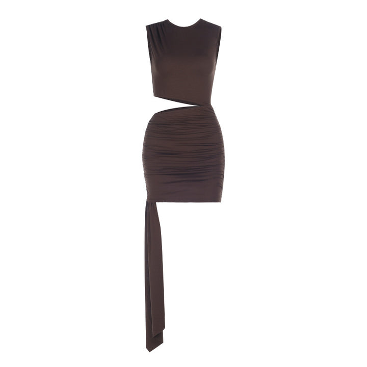 Damen Minikleid mit asymmetrischem Design und raffinierten Drapierungen Echo Archiv