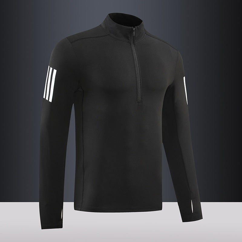 Herren Funktions-Thermo-Langarmshirt mit kurzem Reißverschluss Echoarchiv