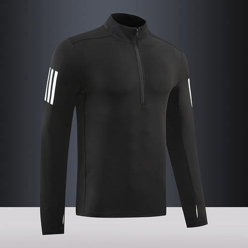 Herren Funktions-Thermo-Langarmshirt mit kurzem Reißverschluss Echoarchiv
