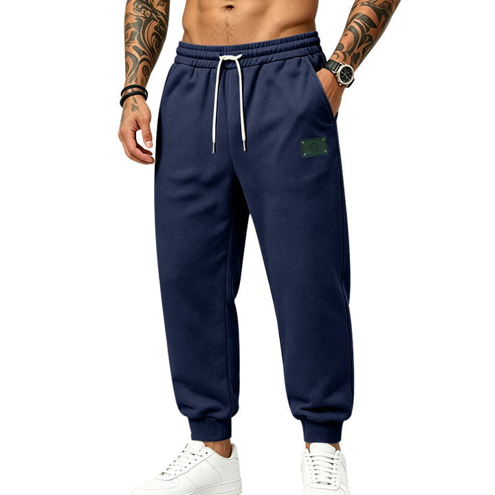 Herren Relax-Fit Jogginghose mit angerauter Innenseite, elastischem Bund und Kordelzug Echoarchiv