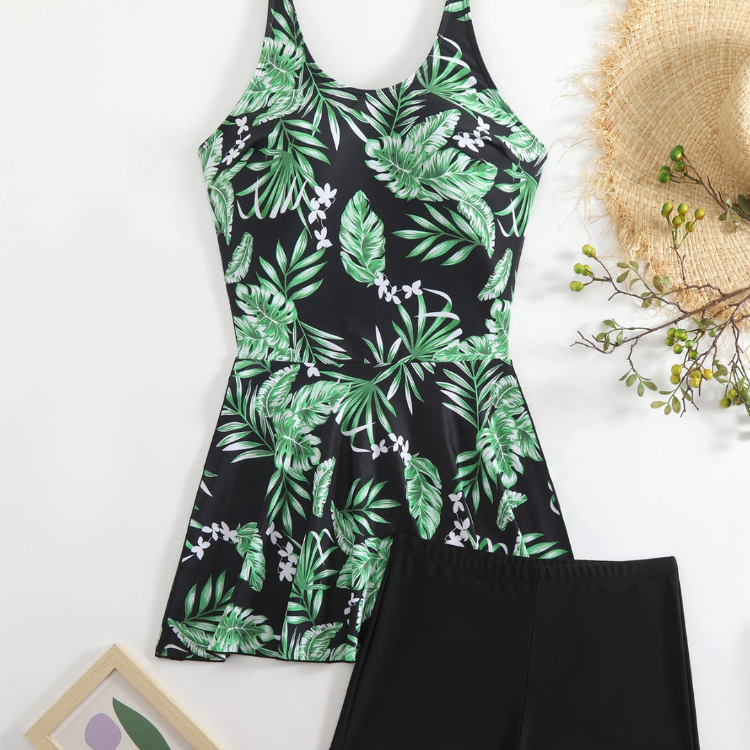 Damen Schwimmanzug mit floralem Muster und modischem Short-Design Echo Archiv