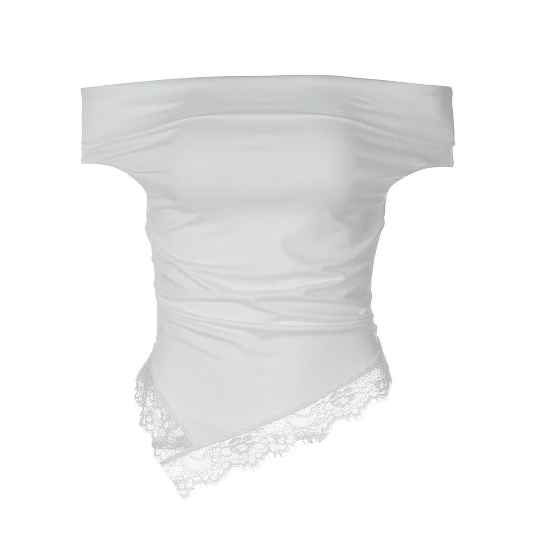 Damen Charmantes Off-Shoulder Top Echo Archiv