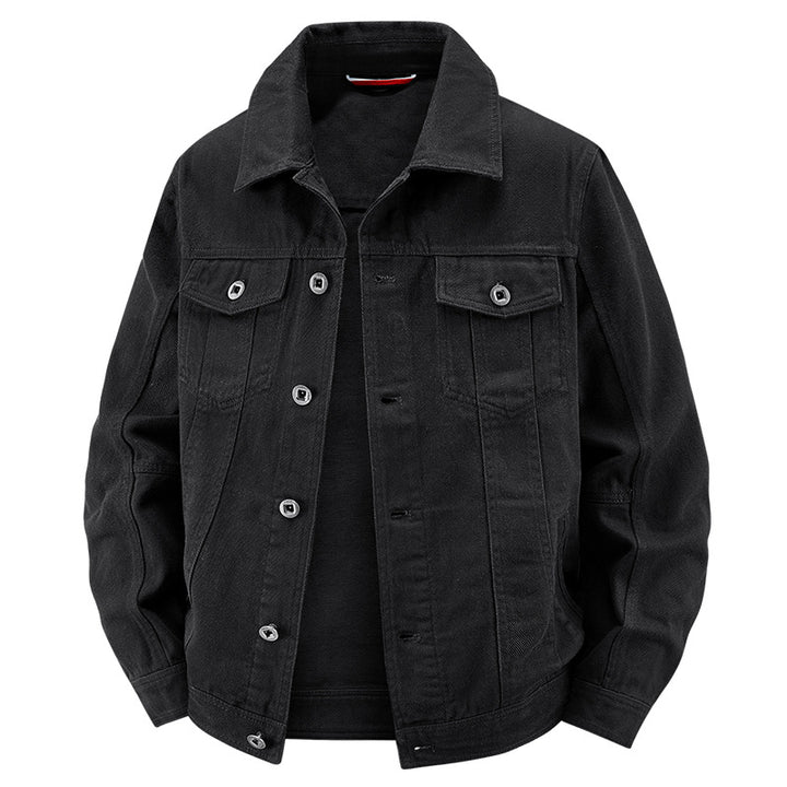 Herren Jeans-Truckerjacke im Vintage‑Look mit strukturierter Nahtführung und Brusttaschen Echo Archiv