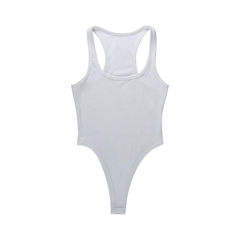 Damen Bodysuit mit tiefem Ausschnitt und breiten Trägern Echo Archiv