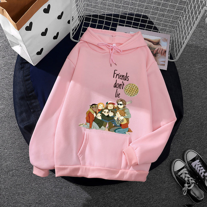 Damen Statement-Kapuzenpullover in Oversize-Passform mit weichem Fleecefutter und Kängurutasche – Auréline