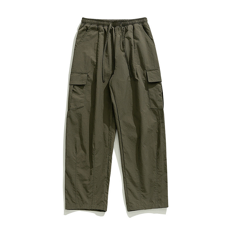 Unisex Weite Cargo-Freizeithose mit elastischem Bund, Tunnelzug und großen Klappentaschen Echo Archiv