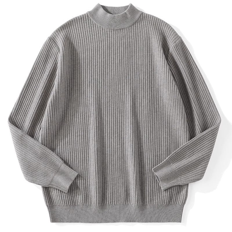 Herren Feinstrickpullover mit Stehkragen – Norvane