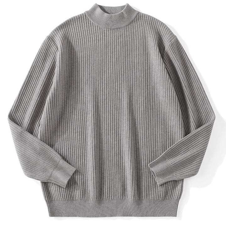 Herren Feinstrickpullover mit Stehkragen – Norvane