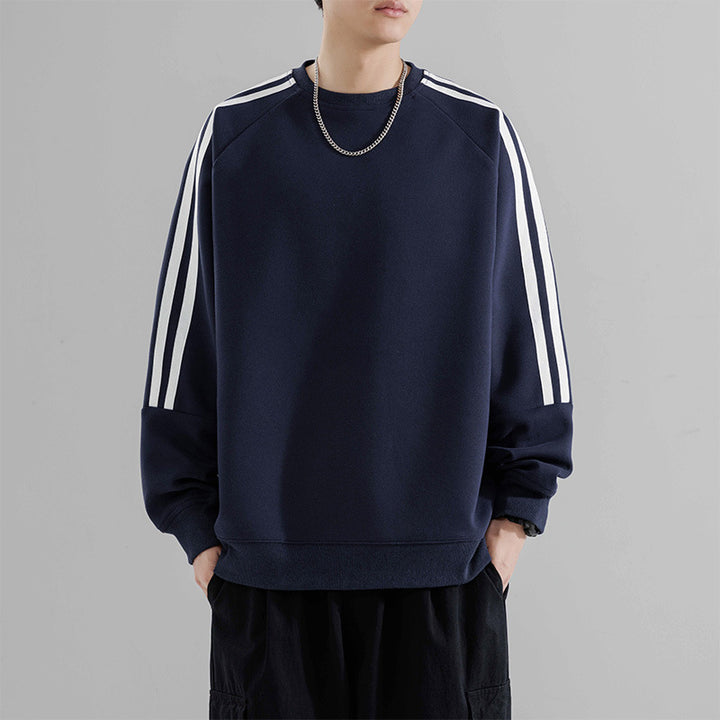 Herren sportliches Sweatshirt mit Raglanärmeln und stylischen Streifen Echoarchiv
