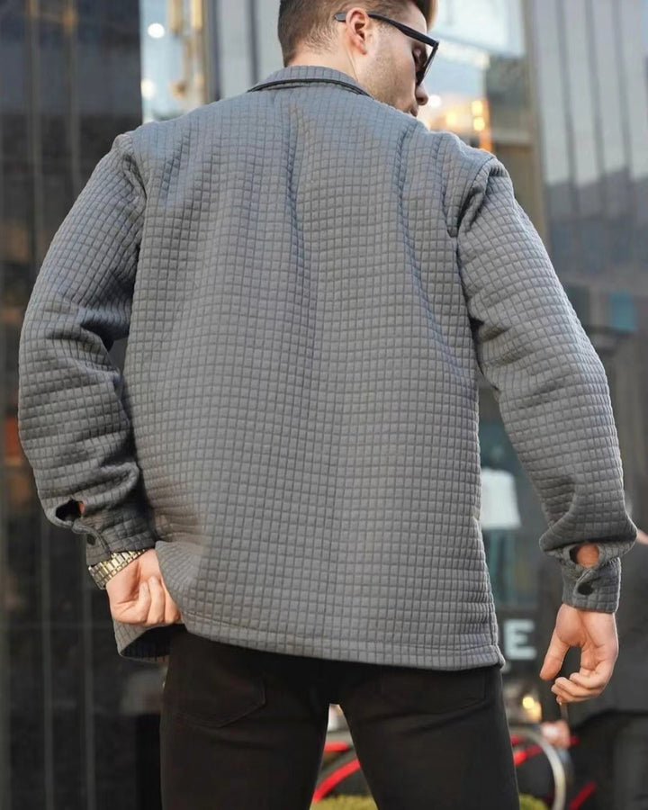 Herren strukturierte Overshirt Jacke Echoarchiv