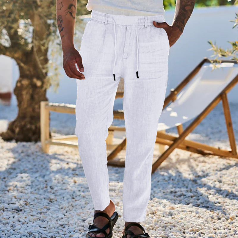 Herren bequeme Chino-Hose mit elastischem Bund und praktischen Taschen Echoarchiv