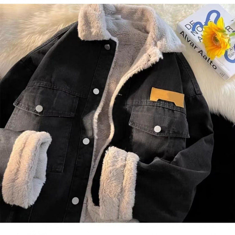 Damen oversized JEchoarchivnsjacke mit Innenfutter aus Teddyfell Echoarchiv