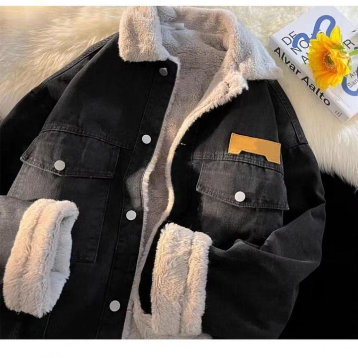 Damen oversized JEchoarchivnsjacke mit Innenfutter aus Teddyfell Echoarchiv