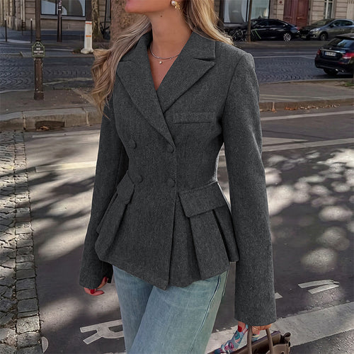 Damen Eleganter Blazer mit Rüschendetails Echo Archiv