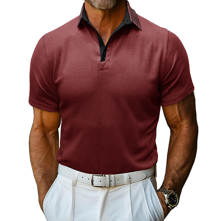 Herren Polohemd mit strukturiertem Design und modernem Kragen Echoarchiv