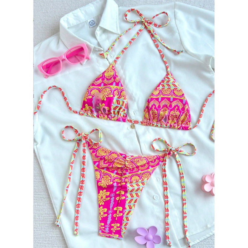 Damen Zweiteiliger Bikini mit modischem Mustermix Echo Archiv