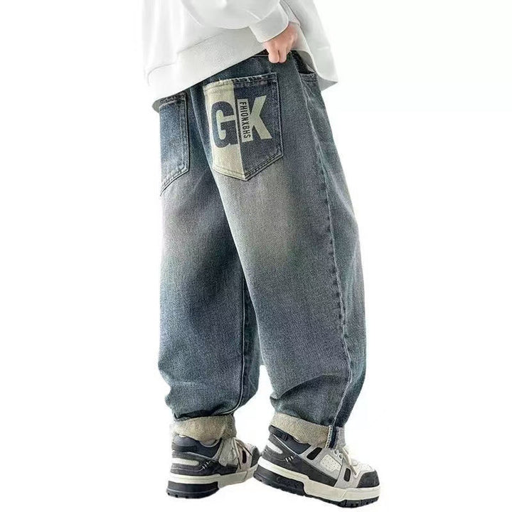 Herren lässige Weit geschnittene Jeans Echo Archiv