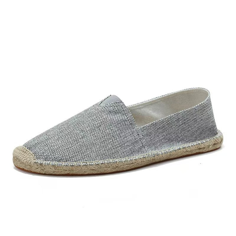 Damen Leichte Espadrille-Slip-On aus gewebtem Canvas mit Jute-Umrandung Echoarchiv