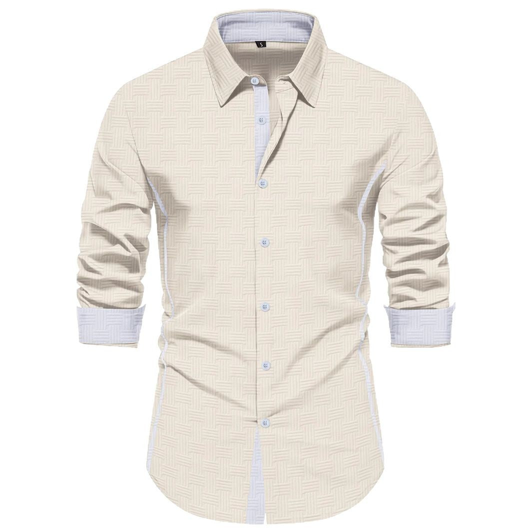 Herren elegantes und modernes Hemd mit strukturiertem Design Echoarchiv