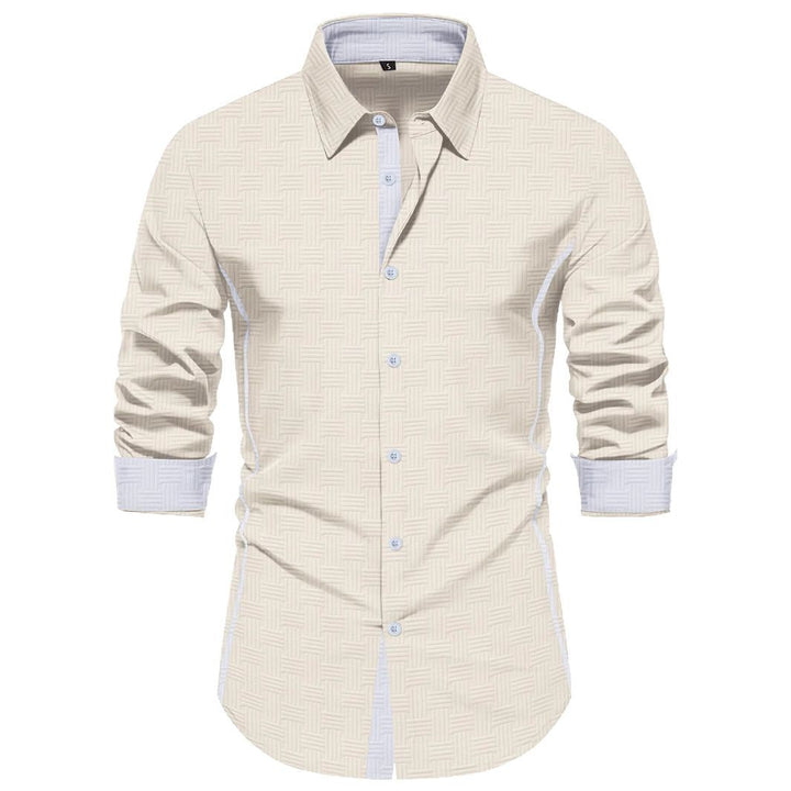 Herren elegantes und modernes Hemd mit strukturiertem Design Echoarchiv