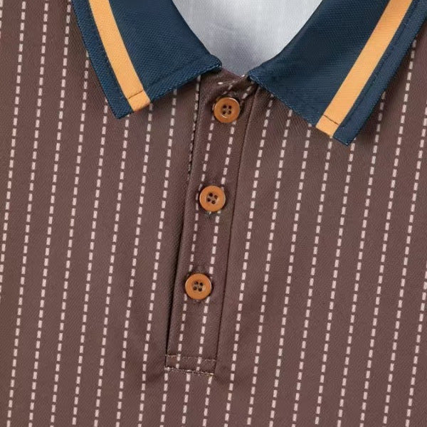 Herren Polohemd mit modernen Streifen Echoarchiv