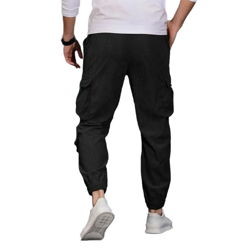 Herren Kord-Cargo-Jogginghose mit elastischem Bund, Tunnelzug & Multifachtaschen Echo Archiv