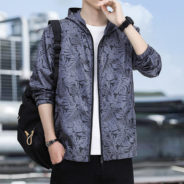 Herren Leichte Outdoorjacke mit floralem Design Echo Archiv