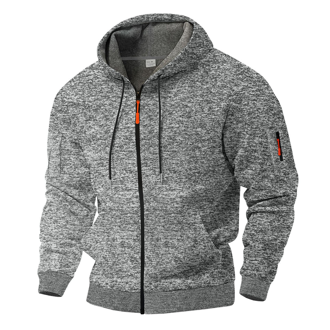 Herren Sportliche Kapuzenjacke mit innovativem Materialmix und praktischen Reißverschlusstaschen Echoarchiv