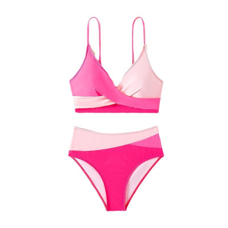 Damen Bikiniset mit modernem Wickeldesign und hoch tailliertem Schnitt Echo Archiv