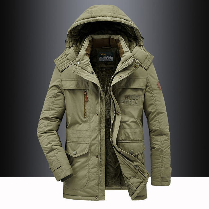Herren nan isolierte Kapuzenparka mit Sherpa-Innenfutter, winddichter Front und Multifunktions-Taschen Echo Archiv