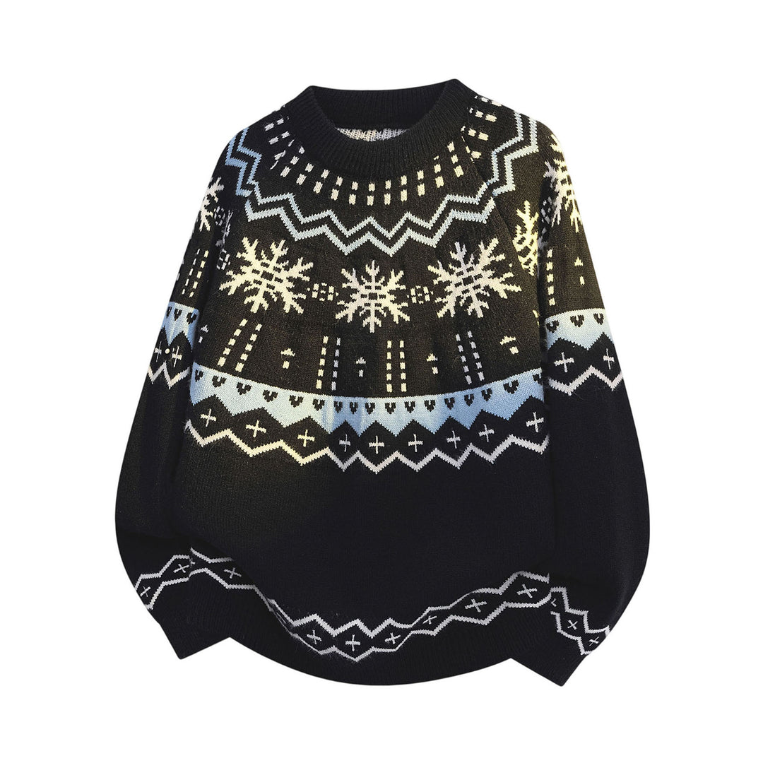 Damen Weicher Strickpullover mit Wintermotiv Echoarchiv