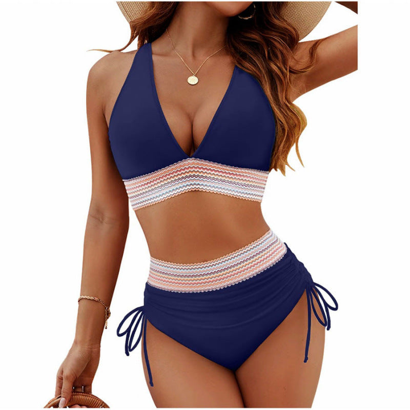 Damen Triangel-Bikini mit verstellbaren Riemen und moderner Rüschenoptik Echo Archiv