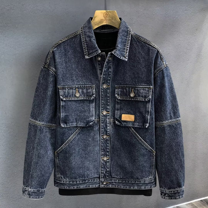 Herren Denim Jacke mit praktischen Taschen – Denvaro