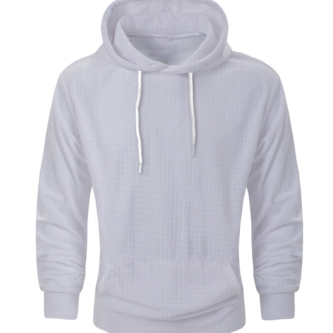 Herren lässiger Kapuzenpullover mit feinem Strukturdesign Echoarchiv
