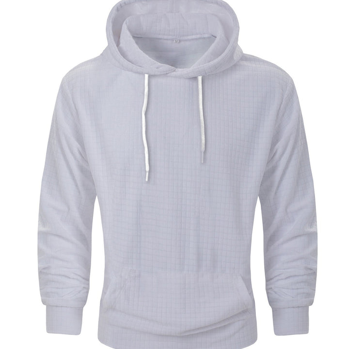 Herren lässiger Kapuzenpullover mit feinem Strukturdesign Echoarchiv
