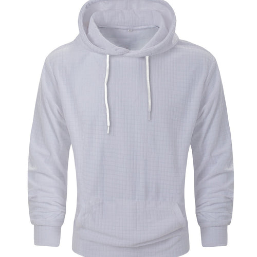 Herren lässiger Kapuzenpullover mit feinem Strukturdesign Echoarchiv