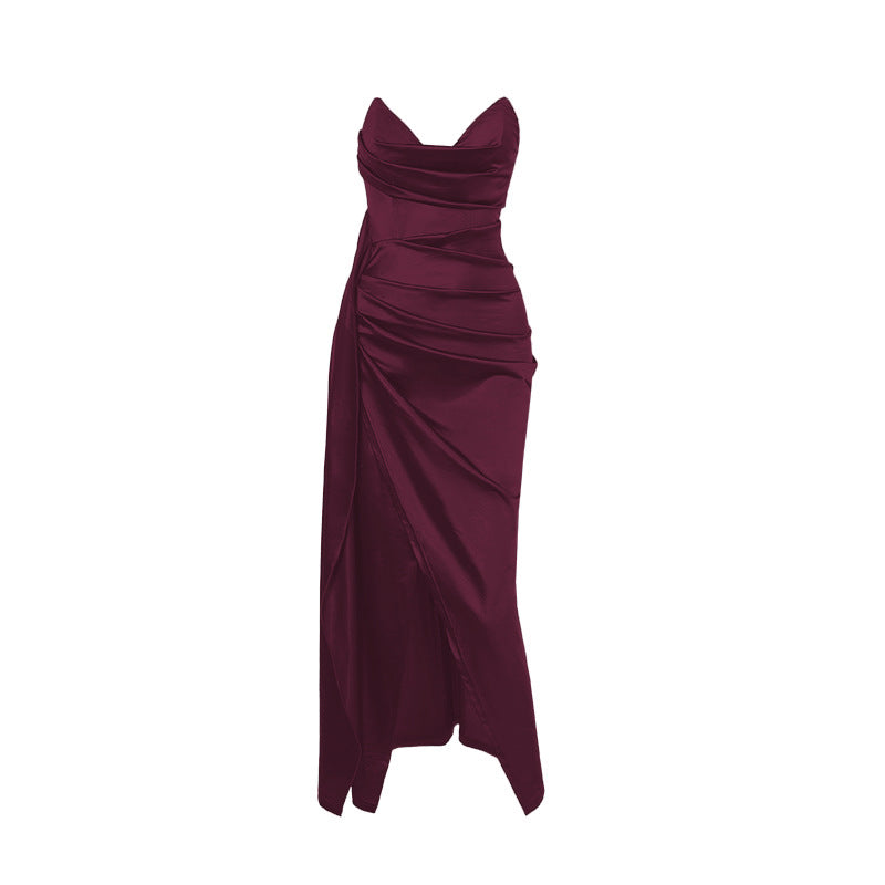 Damen figurbetontes Abendkleid mit asymmetrischem Saum und elegantem Schnitt Echo Archiv