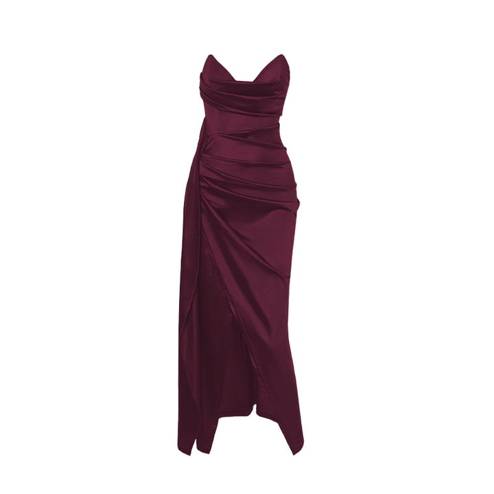 Damen figurbetontes Abendkleid mit asymmetrischem Saum und elegantem Schnitt Echo Archiv