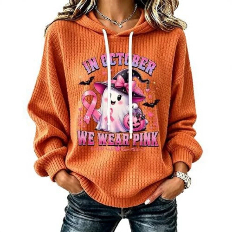 Damen Lustiger Kapuzenpullover mit Gruselmotiven Echoarchiv