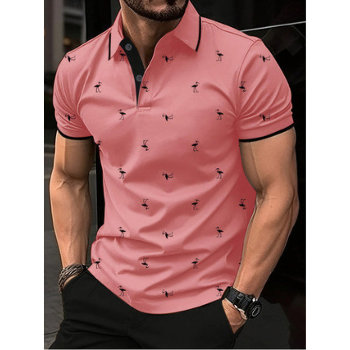 Herren Freizeit Bedrucktes Polo-Shirt Echoarchiv