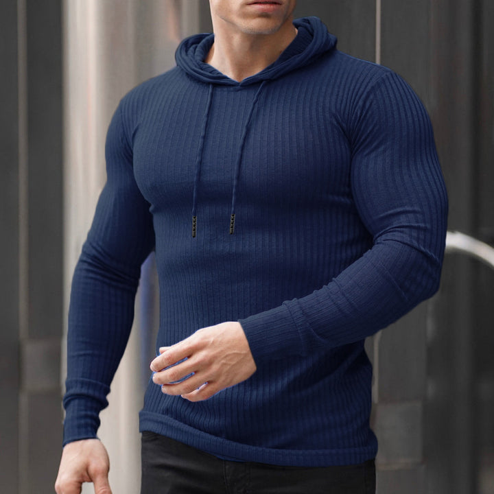 Herren Kapuzenpullover mit trendigem Rippdesign Echoarchiv