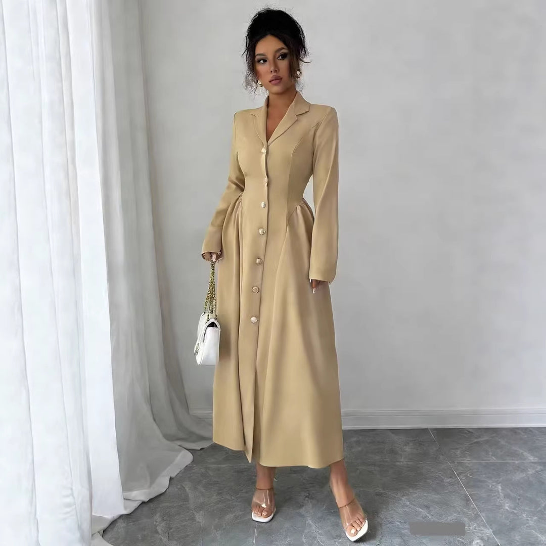 Damen Elegantes Midikleid im Blazerstil mit taillierter Schnittführung – Valéne