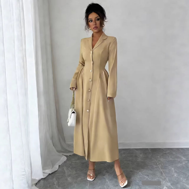 Damen Elegantes Midikleid im Blazerstil mit taillierter Schnittführung – Valéne