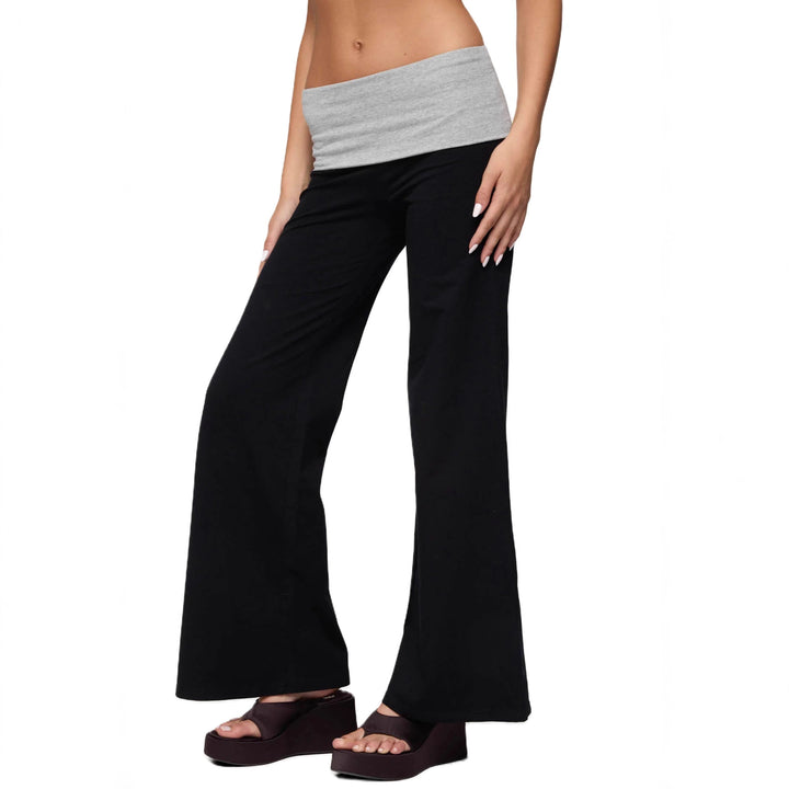 Damen weite Freizeit-Hose mit elastischem Bund und Pünktchenmuster Echo Archiv